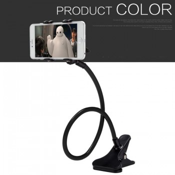 Monopod Gooseneck Bendable Long Arm Phone Mount Holder Double Phone Clip Holder Lazy Bracket Flexible