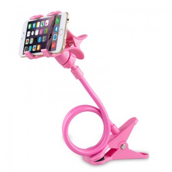 Monopod Gooseneck Bendable Long Arm Phone Mount Holder Double Phone Clip Holder Lazy Bracket Flexible