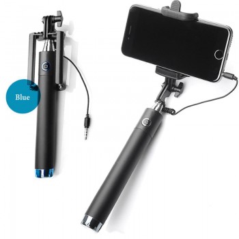 Extendable Folding Wired Selfi Self Selfie Stick Monopod For Samsung Galaxy S5 Note3 For iphone 6 5S Perche Selfies Selfiepod