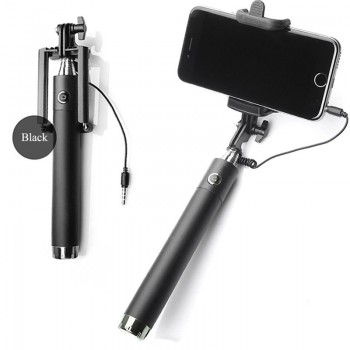 Extendable Folding Wired Selfi Self Selfie Stick Monopod For Samsung Galaxy S5 Note3 For iphone 6 5S Perche Selfies Selfiepod