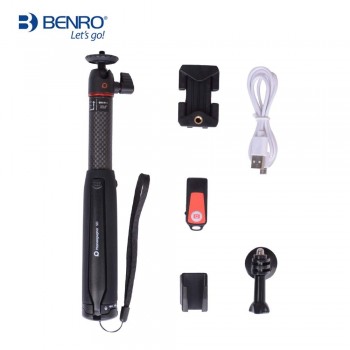 BENRO SC1 carbon fiber mini Tripod monopod portable selfie stick wireless Bluetooth for smartphone Action camera Gopro xiaomi
