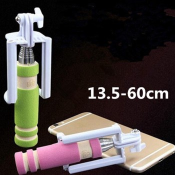 Universal Super Mini Wired Selfie Stick For iPhone Samsung Huawei Sony HTC Xiaomi Foldable Stick Tripod Monopod Phone Holder