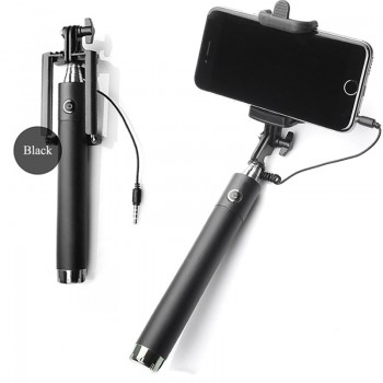 Luxury Extendable Folding Wired Selfi Self Selfie Stick Monopod For Samsung Galaxy S5 Note3 iphone 6 5S Perche Selfies Selfiepod