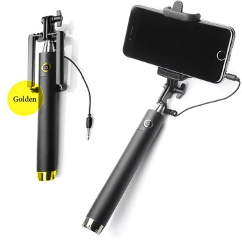 Luxury Extendable Folding Wired Selfi Self Selfie Stick Monopod For Samsung Galaxy S5 Note3 iphone 6 5S Perche Selfies Selfiepod