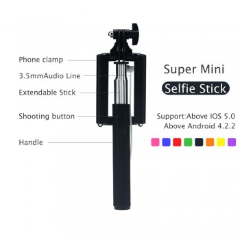 HIPERDEAL Mini Extendable Handheld Fold Self-portrait Stick Holder Monopod selfie stick palo selfie bastone selfie stick ye11.6