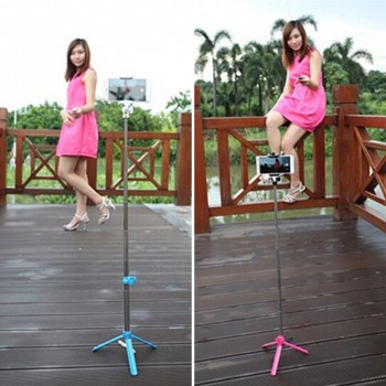 Portable Monopod Bluetooth Remote Selfie Stick Tripod Monopod 3 in 1 Handheld Extendable for Selfies Sticks Phone