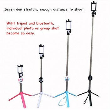 Portable Monopod Bluetooth Remote Selfie Stick Tripod Monopod 3 in 1 Handheld Extendable for Selfies Sticks Phone