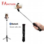FANGTUOS 3 in 1 Wireless Bluetooth Selfie Stick For iPhone 8 X 7 6s Mini Shutter Remote Monopod Extendable Universal Tripod
