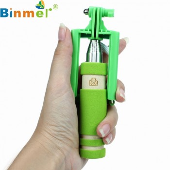 Binmer New 14-60cm Mini Extendable Sponge Handheld Fold Self-portrait Selfie Stick Holder Monopod For Smartphone Drop Ship