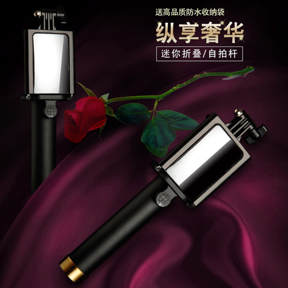 Perche Pau De Self Palo Selfie Stick For Android iPhone Samsung Universal With Mirror Button Mobile Monopod Selfipalka Monopad
