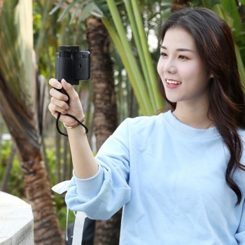 PULUZ F-Mount Smartphone Grip Handle Rig with Wrist Strap, Tripod Mount Adapter amp; Cold Shoe Mount for Led Video Light and Microp
