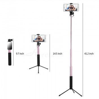 phone Selfie Stick Monopod With mirror Wireless Bluetooth remote control Universal Foldable Tripod For iPhone 6 samsung Selfie
