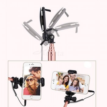 phone Selfie Stick Monopod With mirror Wireless Bluetooth remote control Universal Foldable Tripod For iPhone 6 samsung Selfie