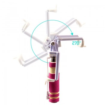Mini Extendable Handheld Selfie Stick Wired Portable Monopod Phone Selfie Stick Tripod Monopod 13.5-53.5cm For  SmartPhone