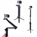 3 Way Grip Waterproof Monopod Selfie Stick Tripods Monopod Extendable Universalfor Gopro Hero 5 3 4 Session SJ4000 Xiaomi Yi 4K