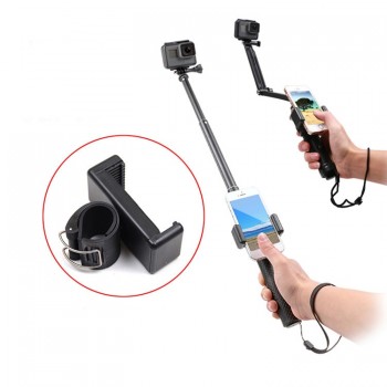 Self Selfie lock Clip Stick Handheld Monopod Adjustable Buckle Phone Holder Adapter for GoPro HERO 7/6/5/4/3 xiaomi yi 4K SJCAM