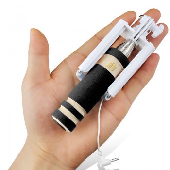 meiyi S1 Extendable Wired Self Selfie Stick Monopod Cable Holder for iPhone 6s 6 5s 5 se for Android Phone 4.2.2 Above