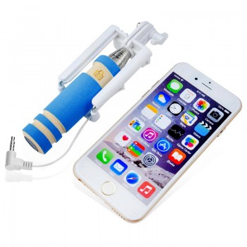 meiyi S1 Extendable Wired Self Selfie Stick Monopod Cable Holder for iPhone 6s 6 5s 5 se for Android Phone 4.2.2 Above