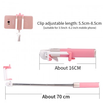 Extendable Selfie Stick Wired Selfie Stick Palo Selfie Handheld Monopod for iphone 6 6s plus 5s 4 for Samsung Note 8 s8 plus s7