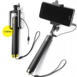 Selfie Stick 3.5mm Cable Remote Control Self-portrait Monopod Extendable Selfie Handheld Stick for iPhone/Samsung