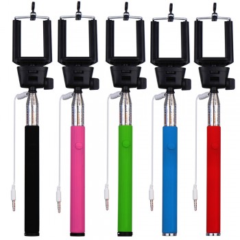 Universal Wired Selfie Stick Monopod for IOS Andriod Smartphone Self Handheld Phone Holder For Samsung Galaxy Xiaomi Camera