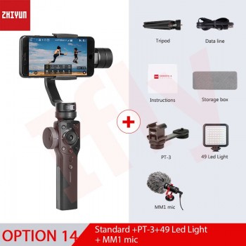 Zhiyun Smooth 4 Q 3-axis Handheld Gimbal Stabilizer for smartphone iPhoneX action camera gopro4/5/6 pk Smooth Q DJI osmo 2