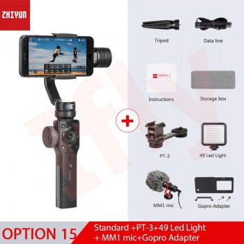 Zhiyun Smooth 4 Q 3-axis Handheld Gimbal Stabilizer for smartphone iPhoneX action camera gopro4/5/6 pk Smooth Q DJI osmo 2