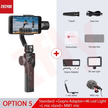 Zhiyun Smooth 4 Q 3-axis Handheld Gimbal Stabilizer for smartphone iPhoneX action camera gopro4/5/6 pk Smooth Q DJI osmo 2
