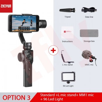 Zhiyun Smooth 4 Q 3-axis Handheld Gimbal Stabilizer for smartphone iPhoneX action camera gopro4/5/6 pk Smooth Q DJI osmo 2