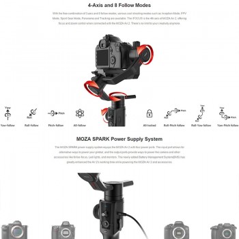Moza Air 2 3-Axis Handheld Gimbal DSLR Camera Stabilizer for Sony A7iii Canon 5 6d mark Nikon BMPCC 4k PK DJI Ronin S Moza Air 2