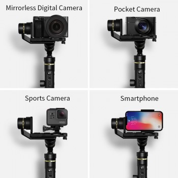 Feiyutech G6 plus 3-Axis Handheld Gimbal Stabilizer for Gopro hero smartphone Mirrorless Action Camera sony a6000 RX0 RX100