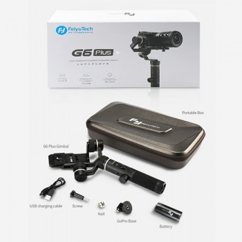 Feiyutech G6 plus 3-Axis Handheld Gimbal Stabilizer for Gopro hero smartphone Mirrorless Action Camera sony a6000 RX0 RX100