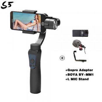 S5 Smooth Gimbal 3-Axis Handheld Gimbal Portable Stabilizer for iPhone Xiaomi 8 Samsung S9 S8 S7 Smartphone Gopro PK DJI Osmo 2
