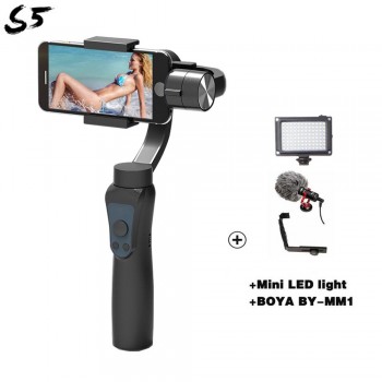 S5 Smooth Gimbal 3-Axis Handheld Gimbal Portable Stabilizer for iPhone Xiaomi 8 Samsung S9 S8 S7 Smartphone Gopro PK DJI Osmo 2