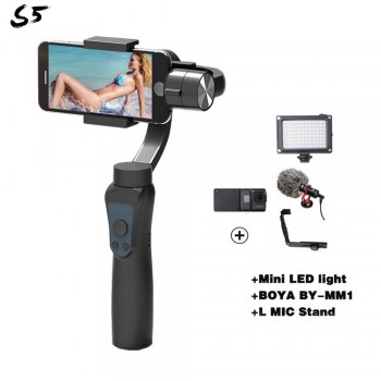 S5 Smooth Gimbal 3-Axis Handheld Gimbal Portable Stabilizer for iPhone Xiaomi 8 Samsung S9 S8 S7 Smartphone Gopro PK DJI Osmo 2