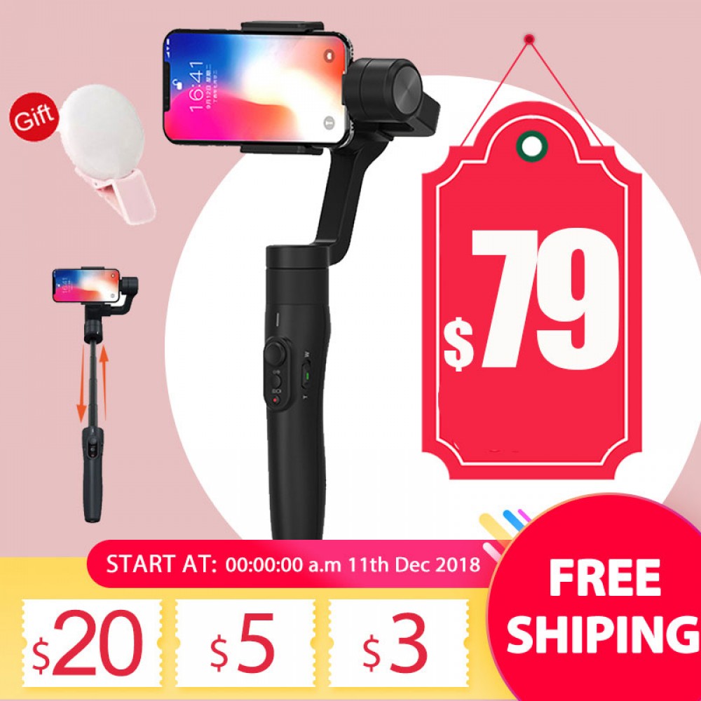 Feiyu tech Vimble 2 3-Axis Gimbal Smartphone Stabilizer with Extendable Handheld Remote Control PK DJI Osmo 2 Zhiyun Smooth Q 4