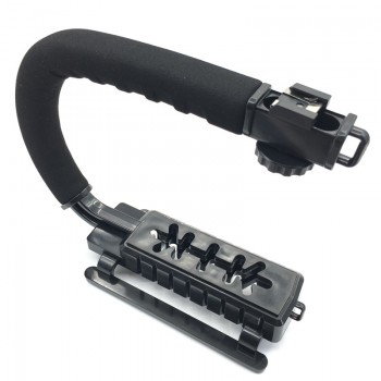 C Shaped Holder Grip Video Handheld Gimbal Stabilizer for DSLR Nikon Canon Sony Camera and Light Portable Steadicam for Gopro
