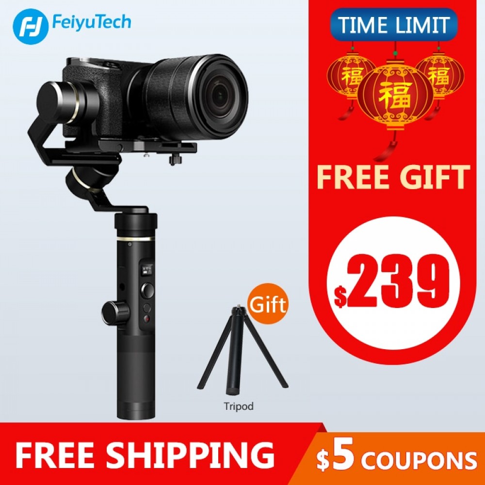Feiyu tech G6 Plus 3-Axis Brushless Gimbal Stabilizer for Micro-single Canon Sony Action Camera Smartphone xiao mi Gopro 7 6  5
