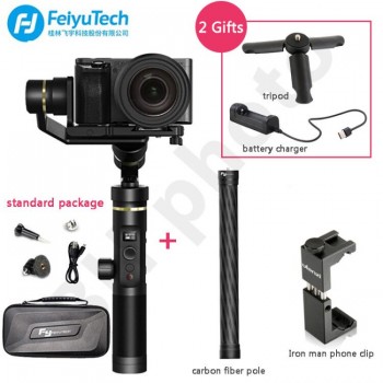 FeiyuTech Feiyu G6 Plus Splashproof Handheld Gimbal Stabilizer for Smartphone Gopro hero Mirrorless cameras sony as6000 black