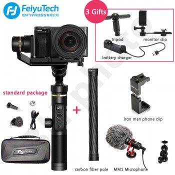 FeiyuTech Feiyu G6 Plus Splashproof Handheld Gimbal Stabilizer for Smartphone Gopro hero Mirrorless cameras sony as6000 black