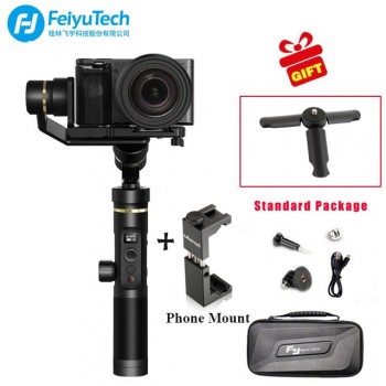FeiyuTech Feiyu G6 Plus Splashproof Handheld Gimbal Stabilizer for Smartphone Gopro hero Mirrorless cameras sony as6000 black