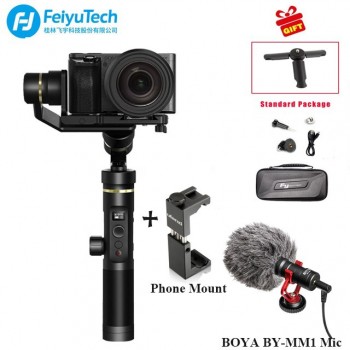 FeiyuTech Feiyu G6 Plus Splashproof Handheld Gimbal Stabilizer for Smartphone Gopro hero Mirrorless cameras sony as6000 black