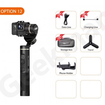 FeiyuTech G6 Gimbal Feiyu Action Camera Update Version of G5 Wifi + Blue Tooth OLED Screen Elevation Angle for Hero 7 6 5 4 RX0