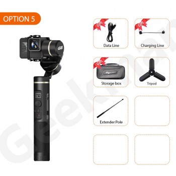 FeiyuTech G6 Gimbal Feiyu Action Camera Update Version of G5 Wifi + Blue Tooth OLED Screen Elevation Angle for Hero 7 6 5 4 RX0