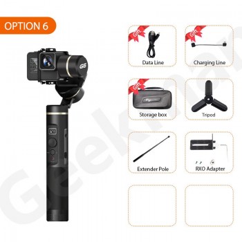 FeiyuTech G6 Gimbal Feiyu Action Camera Update Version of G5 Wifi + Blue Tooth OLED Screen Elevation Angle for Hero 7 6 5 4 RX0