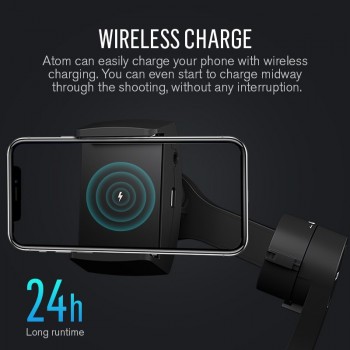 Snoppa Atom 3-Axis Foldable Pocket Sized Handheld Gimbal Stabilizer for iPhone Smartphone GoPro amp; Wireless Charging PK Smooth 4