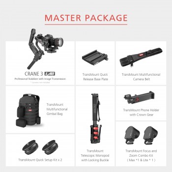 DHL Zhiyun Crane 3 LAB 3-axis Handheld Gimbal DSLR Camera stabilizer for Sony A7M3 A7R3 Canon 6D 5D Panasonic GH4 GH5 Nikon D850