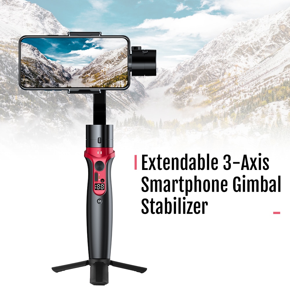 Wewow A-Lite Extendable 3-Axis Smartphone Gimbal Stabilizer Built-in Battery for iPhone for Samsung Huawei Xiaomi Smartphones