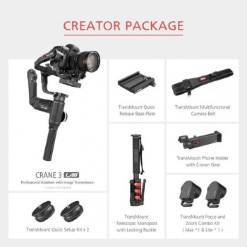 ZHIYUN Crane 3 LAB 3-Axis Wireless Camera Stabilizer ViaTouch Control Handheld Gimbal for DSLR vs DJI Ronin S MOZA AIR 2 Weebill