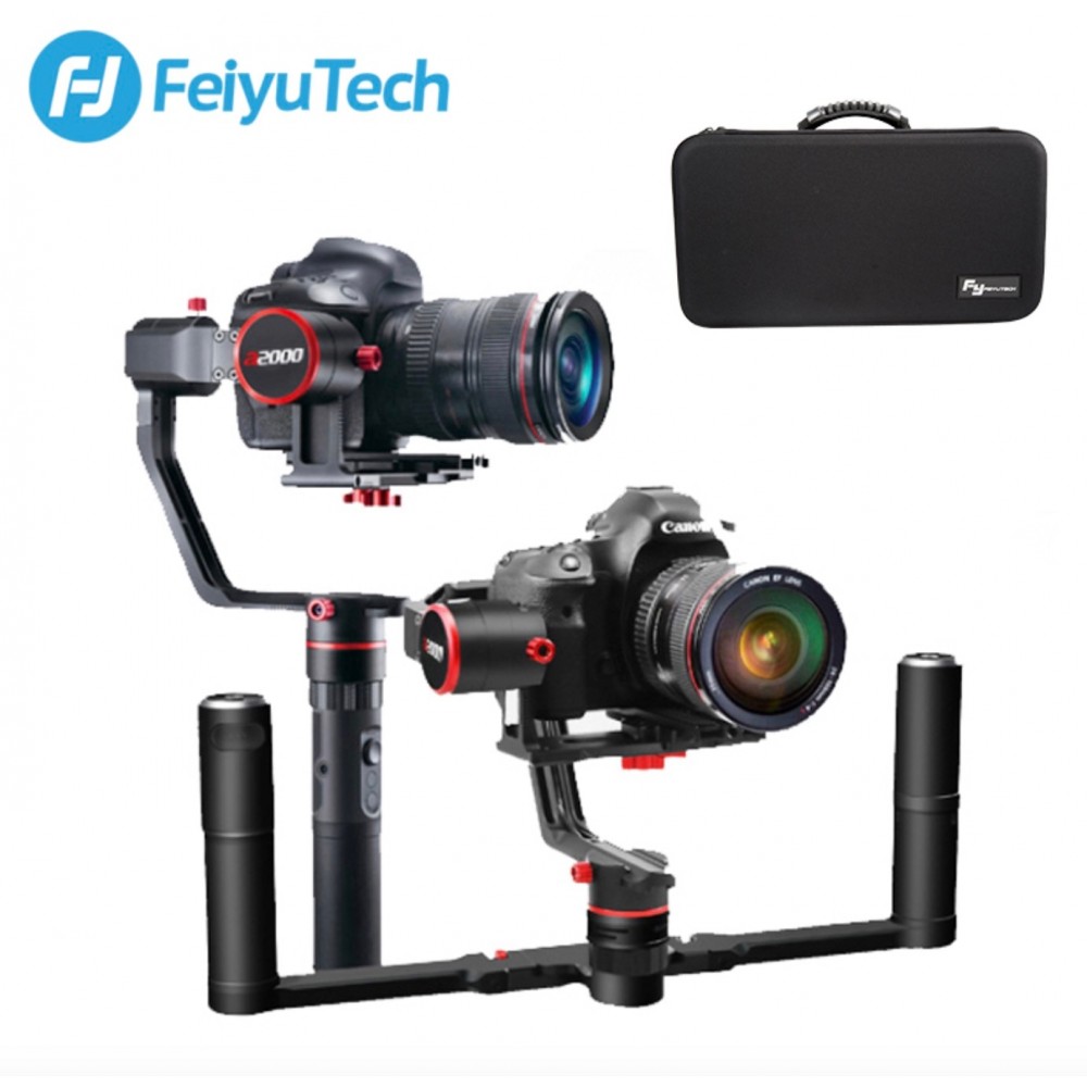FeiyuTech a2000 3 Axis Gimbal DSLR Camera Stabilizer Dual Single Handheld Grip for Canon 5D SONY Nikon 2000g Payload Bluetooth